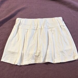 White Pleated Skirt